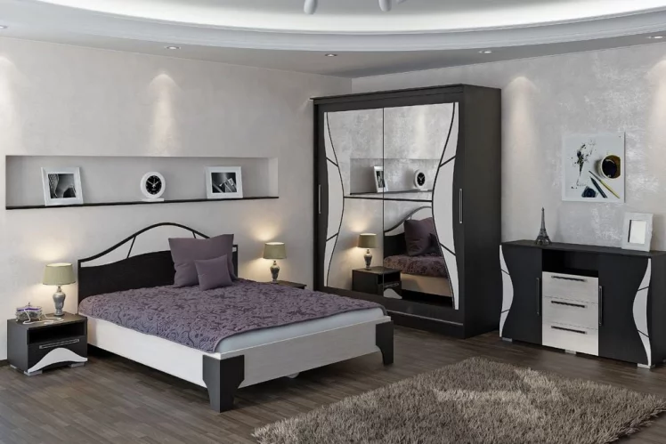 Спальня Верона №1 Венге/Дуб молочный_0