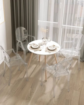 Стол круглый Рокки Нев Д=80 белый / New D=80_7