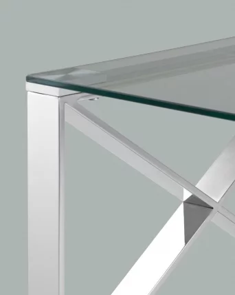 Журнальный стол КРОСС 120кс60 Серебро / 120x60_5