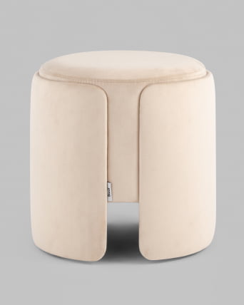 Пуф Такс велюр (молочный) / Taks_3