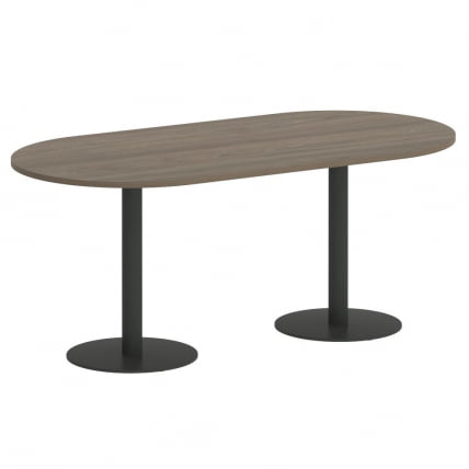 Стол овальный ХОМЕ ОФФИCЕ ВР.СП-5-180.1 Вяз Благородный/Антрацит металл / HOME OFFICE VR.SP-5-180.1_0