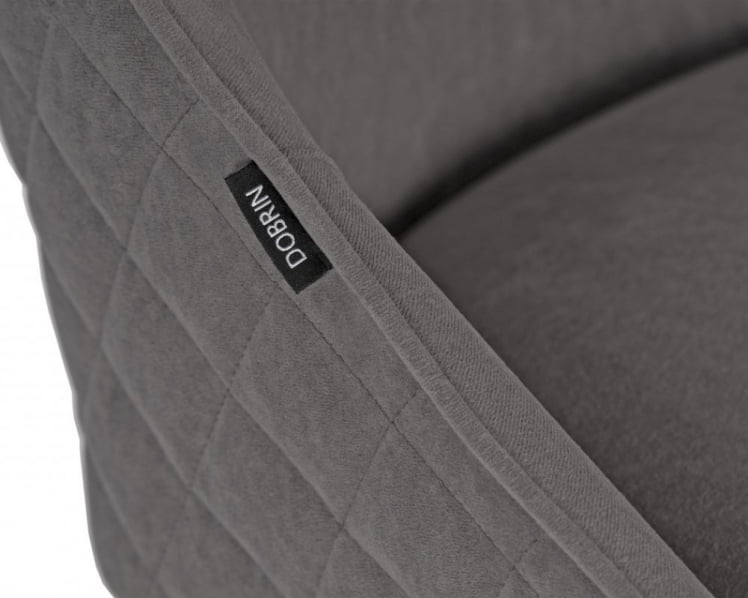 Стул обеденный ДОБРИН СТЕЛЛА (ЭМАЛЬ ЧЕРНЫЙ МУАР велюр Катаниа Чоколате) / DOBRIN STELLA Catania Chocolate)_6