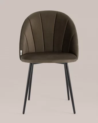 Стул для кухни Логан НЕВ велюр Коричневый / NEW_3