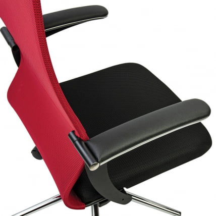 Кресло руководителя БРАБИКС ПРЕМИУМ Ултимате ЕКС-801 хром Черное/красное / BRABIX PREMIUM Ultimate EX-801_9