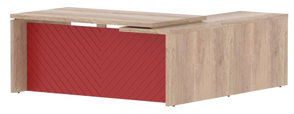Стол руководителя левый Торр ЛУКС ТЛCТ 1820 Л Дуб Каньон Красный / Torr LUX TLCT L_0