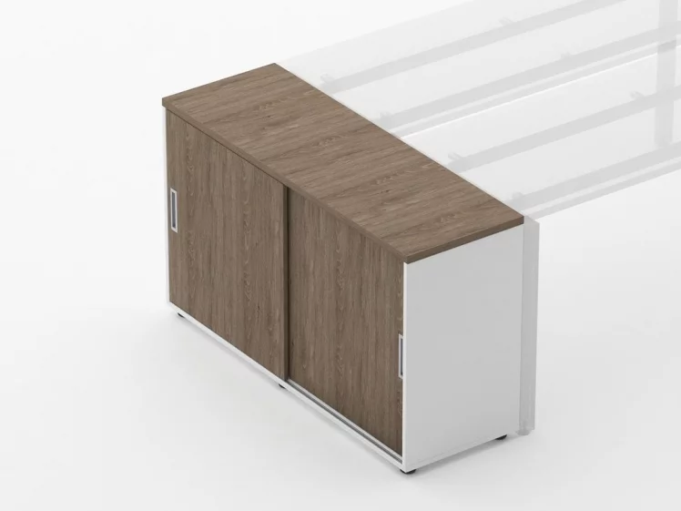 Тумба-купе для рабочего модуля Дека 9.02.125 Дуб Верцаска/Белый / Deka_2