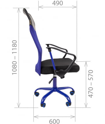 Кресло руководителя CХАИРМАН 610 CМет Синий / CHAIRMAN CMet_4
