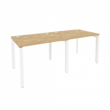 Рабочая станция на П-образном м/к ОНИКС О.МП-РС-2.1.8 Тиквуд Светлый/Белый / ONIX O.MP-RS-2.1.8_0