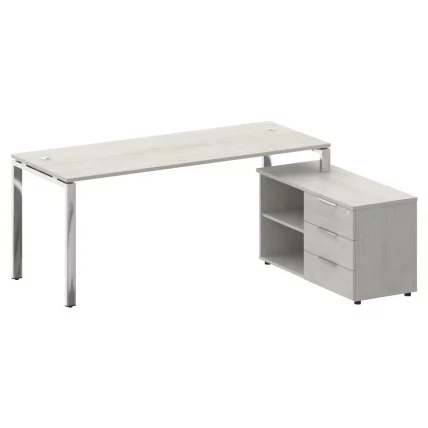 Стол рабочий руководителя с опорной тумбой левый МЕТАЛ СЙСТЕМ ДИРЕCТ БГ.СРТ-5.7 Пр Дуб Наварра / METAL SYSTEM DIRECT_0