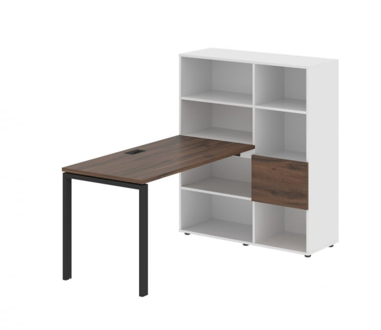 Рабочая станция ЕДИС ЕУРСТ 1113 Дуб Денвер темный Черный Белый / EDIS EURST_0