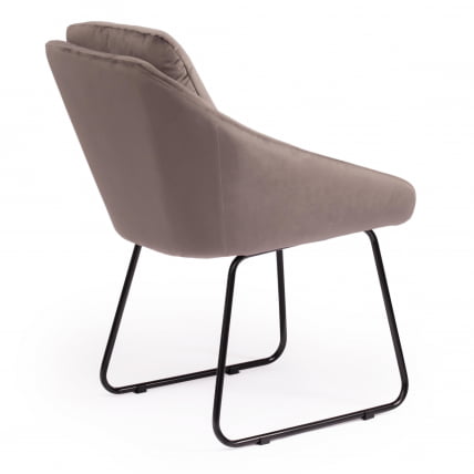 Кресло СТАР (мод. CЙ-1919) вельвет/металл, 68 х 60 х 88 см , серый (ХЛР 24)/черный / STAR (mod. CY-1919) (HLR_2