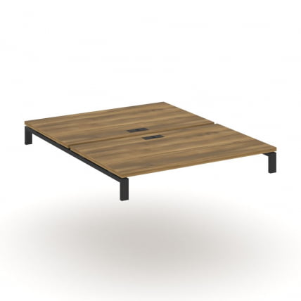 Двойной стол надставка на две опорные тумбы CОНCЕПТ CН.ДСН-006 Сандал янтарный Черный / CONCEPT CN.DSN-006_0