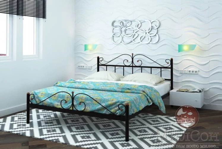 Кровать Диана Плус 1600х1900 Черная / Plus_1