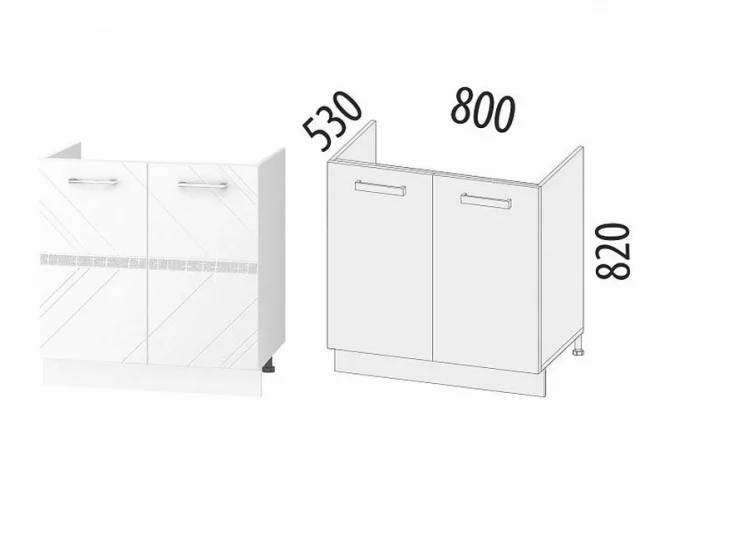 Напольный шкаф под мойку Бьянка 102.51_1