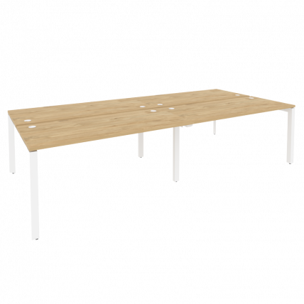 Рабочая станция на П-образном м/к ОНИКС О.МП-Д.РС-4.4.7 Тиквуд Светлый/Белый / ONIX O.MP-D.RS-4.4.7_0