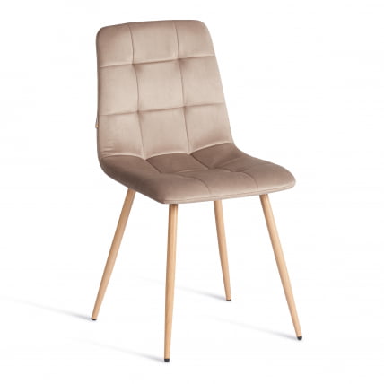 Стул CХИЛЛИ (мод. ДЖСC-220) Велюр/металл , 44,5х52,5х88 см, Беиге (бежевый) ХЛР8 / натуральный / CHILLY (mod. JSC-220) Beige HLR8_0