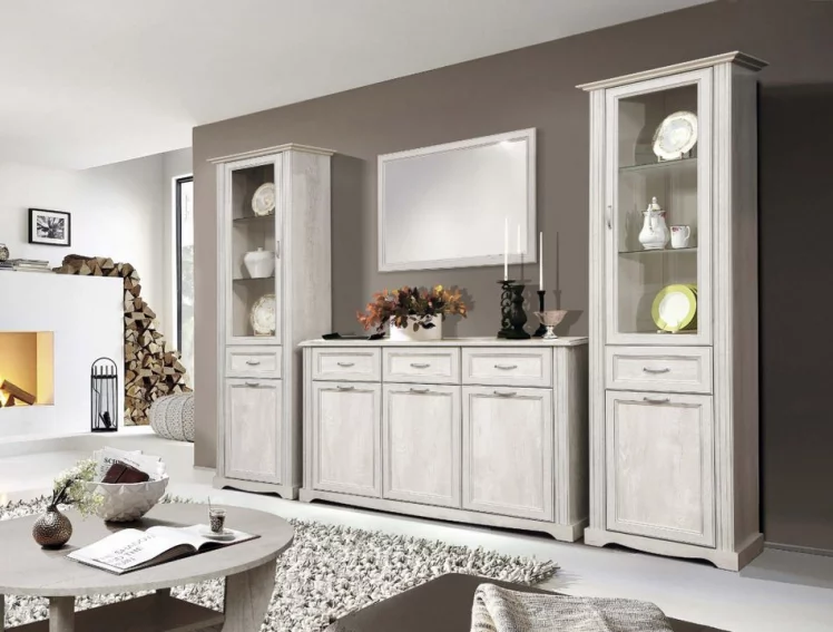 Шкаф-витрина Сохо 32.06 Бетон пайн белый_2