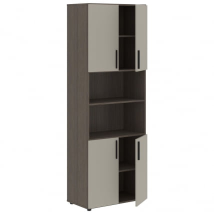 Шкаф с 2 комплектами глухих малых дверей ВЕЛИОН ВХCС 80.4 Аметист Дуб Сильвер / VELION VHCS_1