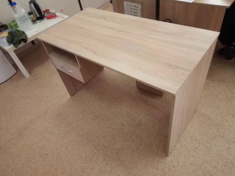 Стол письменный (С-1200) Л с левой подвесной тумбой Дуб Сонома Светлый / (S-1200) L_1