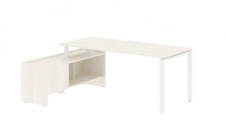 Стол с тумбой ЕДИС ЕУCТ 19814 Ясень Траун Белый / EDIS EUCT_0