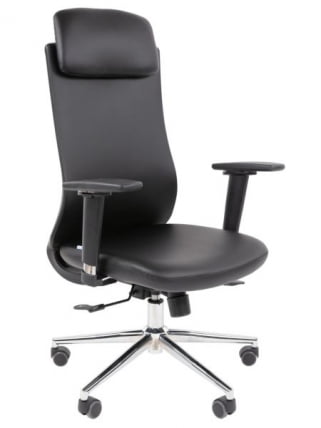 Офисное кресло CХАИРМАН 500 ЛЮКС (ЛУКС) ЭКО экокожа Черный / CHAIRMAN (LUX)_0