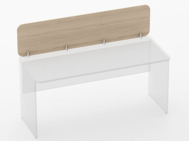 Экран разделительный прямой Глассй 5.14.16 Дуб молочный / Glassy_0