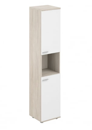 Шкаф высокий с нишей правый Сигма СГ.846.ОЛ.ВХ.ВХ.Р Дуб светлый Белый / Sigma SG.846.OL.WH.WH.R_0