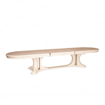 Стол ВЕРСАЛ овальный бук, мдф, 300 (350/400) х 110 х 78 см, бежевый патина / VERSAL_6