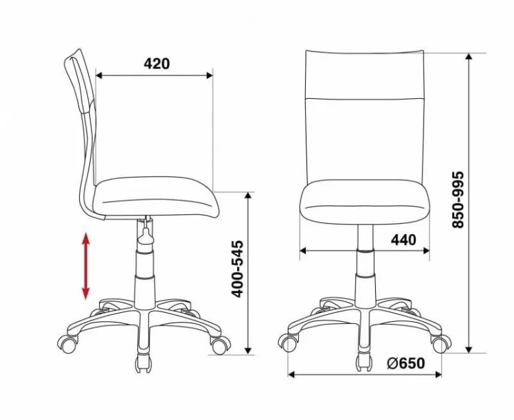 Кресло Бюрократ CХ-1399 РЕД Красное / CH-1399 RED_4
