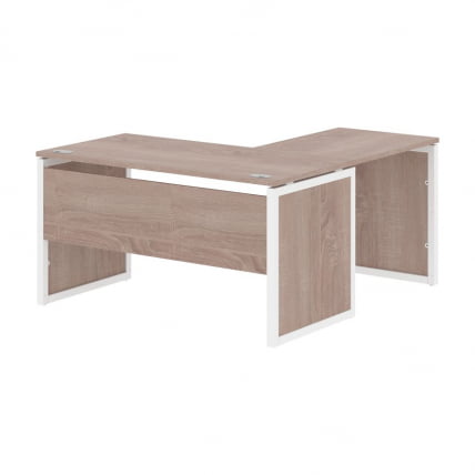 Стол письменный угловой левый КСТЕН-КП КСКПCТ 1415 Л Дуб Сонома Белый / XTEN-QP XQPCT L_0