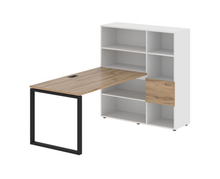 Рабочая станция ЕДИС ЕКРСТ 1215 Дуб Денвер светлый Черный Белый / EDIS EQRST_0