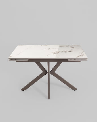 Стол раскладной Мармер 120-180*80*76 см керамика капучино / Marmer_4