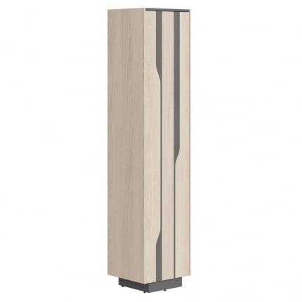 Шкаф высокий Лине СФ-574203 Дуб светлый Черный графит / Line_0