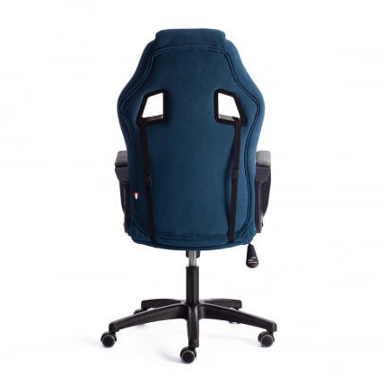 Кресло ДРИВЕР (22) флок/ткань, синий/серый, 32/ТВ-12 / DRIVER 32/TW-12_3