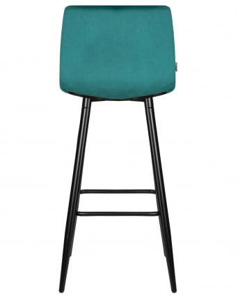 Стул барный ДОБРИН НИCОЛЕ (черные матовые ножки, морской волны велюр (108-119)) / DOBRIN NICOLE_4