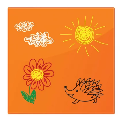 Доска магнитно-маркерная стеклянная БРАУБЕРГ 45х45 см Оранжевая / BRAUBERG_5