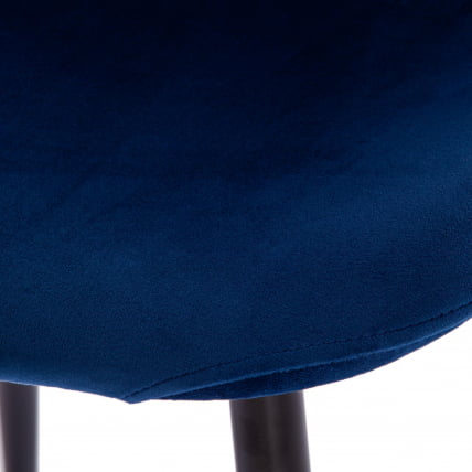 Стул БРЕЕЗЕ (мод. 4724) металл/вельвет, 44х48х87см, темно-синий/черные ножки / BREEZE (mod._6