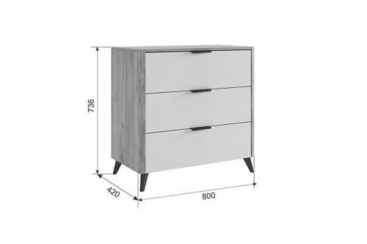 Комод Адам МСА-02 дуб крафт золотой/белое дерево / MSA-02_4