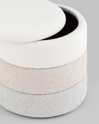 Пуф с ящиком Хиве С букле бежевый / Hive S_3