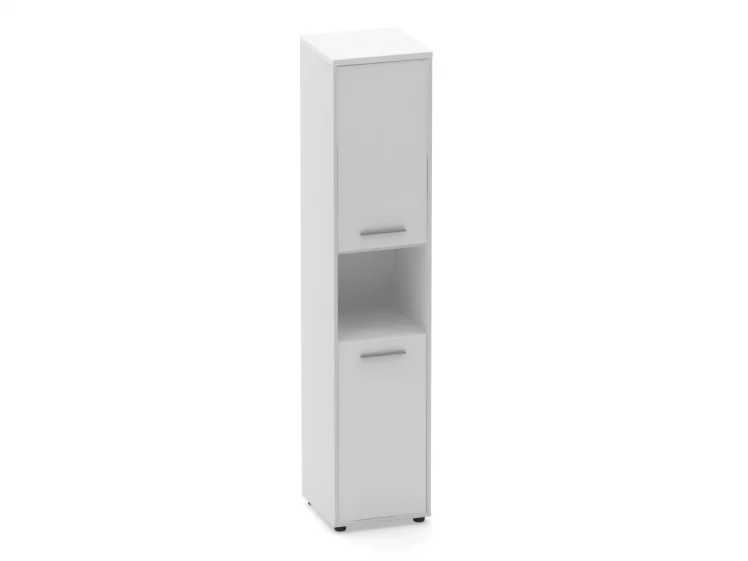Шкаф 4 узкий закрытый, с нишей Дека 10.19.12Пр Белый / Deka_0