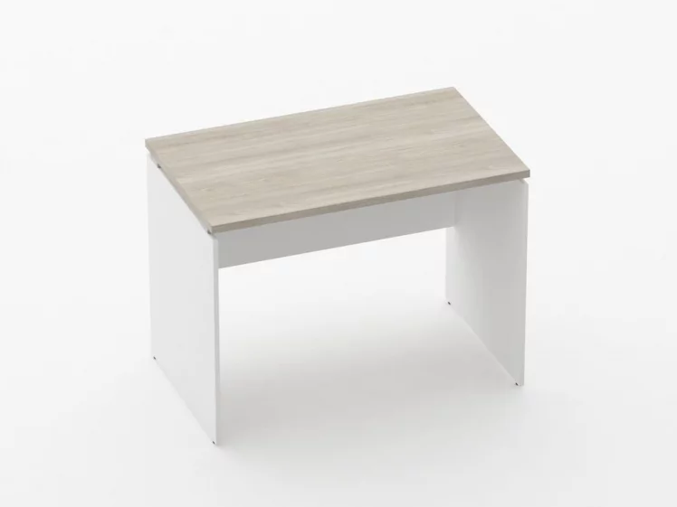 Стол прямой Дека ЛДСП каркас 75.06.10 Дуб Сантана светлый/Белый / Deka_0