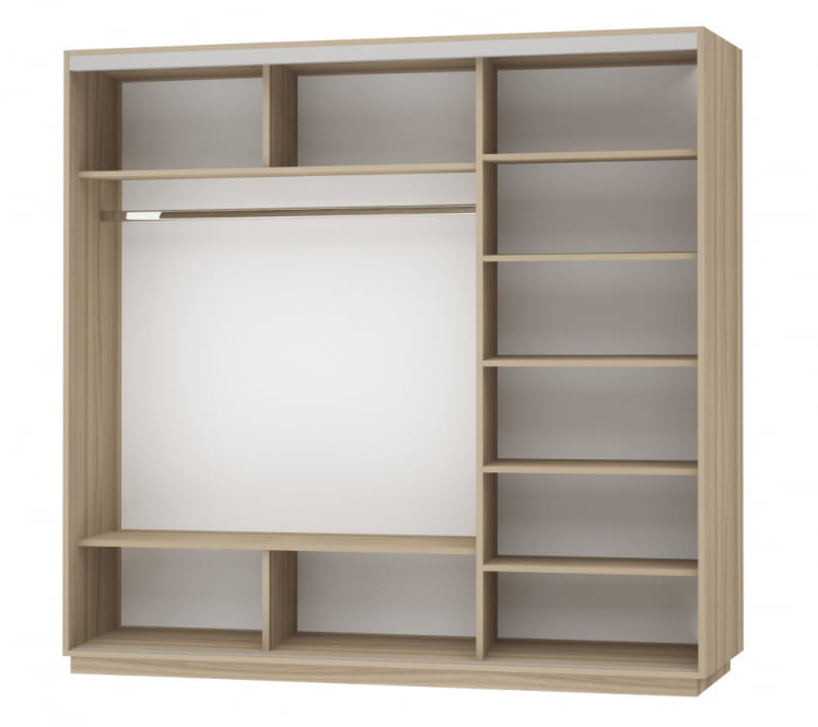 Шкаф-купе трехдверный Экспресс Трио Элемент 2400х2400х Ясень шимо светлый / 2400х2400h_1