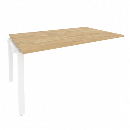 Проходной наборный элемент переговорного стола ОНИКС О.МП-НПРГ-4 Тиквуд Светлый/Белый / ONIX O.MP-NPRG-4_0