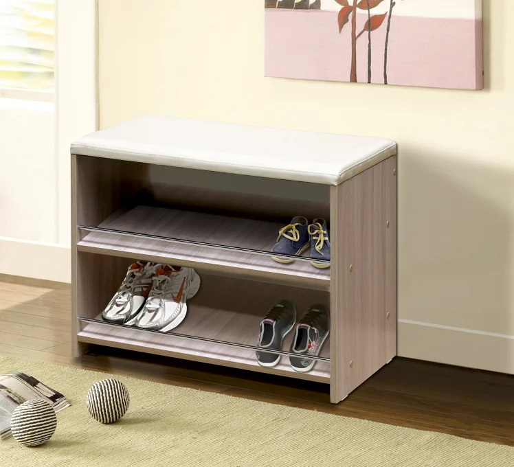 Стеллаж для обуви В-1 Ясень шимо светлый/Глорй 174  (беж) / светлый/Glory_0