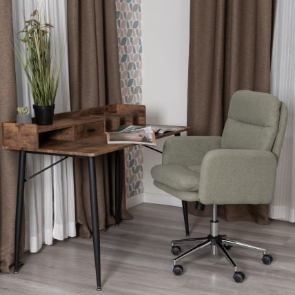 Кресло Довер хром букле, олива, барни дустй греен / Dover barni dusty green_10