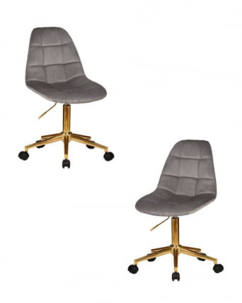 Офисное кресло для персонала ДОБРИН МОНТЙ ГОЛД (серый велюр (МДЖ9-75)) 2 шт / DOBRIN MONTY GOLD (MJ9-75))_0