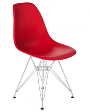 Стул обеденный ДОБРИН ДСР (ножки хром, цвет красный (R-02)) 4 шт / DOBRIN DSR_2