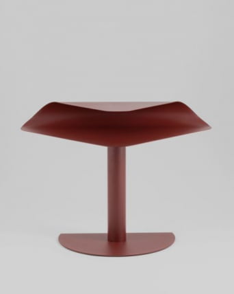 Журнальный столик Корнеа металл бордовый / Cornea_5