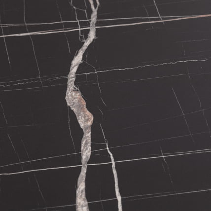 Стол МАНЗАНА ЛДСП/ХПЛ/металл, 80 х 80 х 75 см, Мрамор черный/черный / MANZANA ЛДСП/HPL/металл,_2