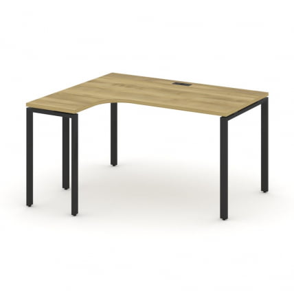 Стол эргономичный левый CОНCЕПТ CН.СА-001(Л) Дуб Винченцо Черный / CONCEPT CN.SA-001(L)_0